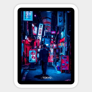 Tokyo Street Neon Synthwave Sticker